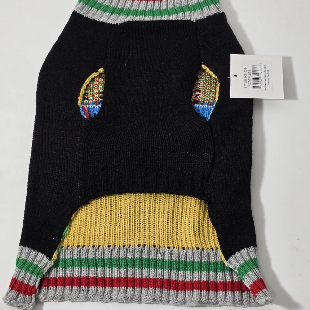 Love your pet dog sweater merry and bright with leash hole nwt - Picture 2 of 2